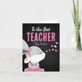 Niedlicher Bunny Dankeschön-Karte für Lehrer - Sch Karte