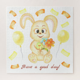 Niedlicher Bunny für eine positive Stimmung Poster Puzzle