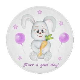 Niedlicher Bunny für eine positive Stimmung Poster Schneidebrett