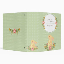Niedlicher Bunny Green Baby Book Binder