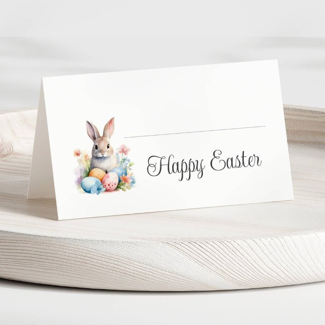Niedlicher Bunny Happy Osterbrunch Platzkarte (Cute Bunny Happy Easter Brunch Place Card)