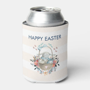 Niedlicher Bunny in Basket & Hübsch Florals Happy Dosenkühler