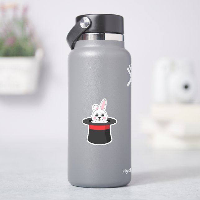 Niedlicher Bunny in Wizard Hat Aufkleber (HydroFlask)