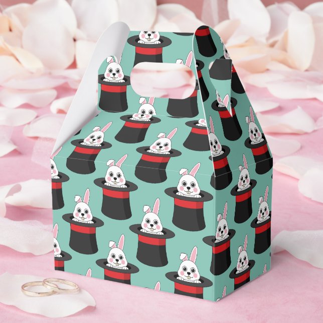 Niedlicher Bunny in Wizard Hat Pattern Geschenkschachtel (Hochzeit)
