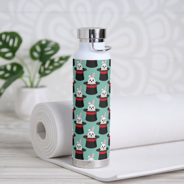 Niedlicher Bunny in Wizard Hat Pattern Trinkflasche (Yoga)