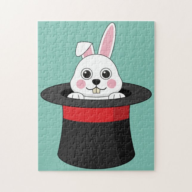 Niedlicher Bunny in Wizard Hat Puzzle (Vertikal)