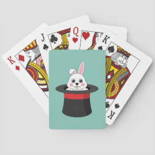 Niedlicher Bunny in Wizard Hat Spielkarten