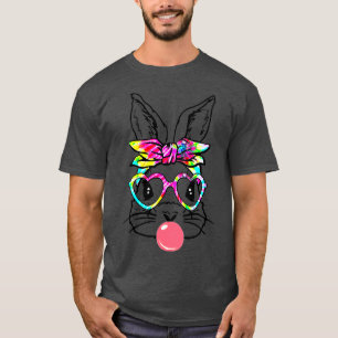 Niedlicher Bunny mit Bandana Herzbrille Bubblegum  T-Shirt