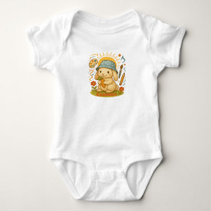 Niedlicher Bunny mit Carrot Baby Strampler
