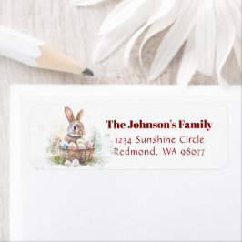 Niedlicher Bunny mit Osteradresse für Eier