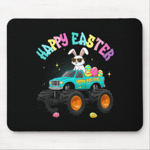 Niedlicher Bunny Monster Truck Happy Osterfest für Mousepad