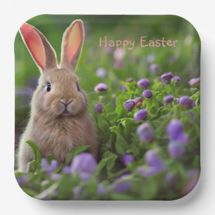 Niedlicher Bunny Osteraster Pappteller