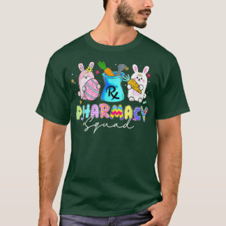 Niedlicher Bunny Pharmacist Pharmacy Squad Happy  T-Shirt