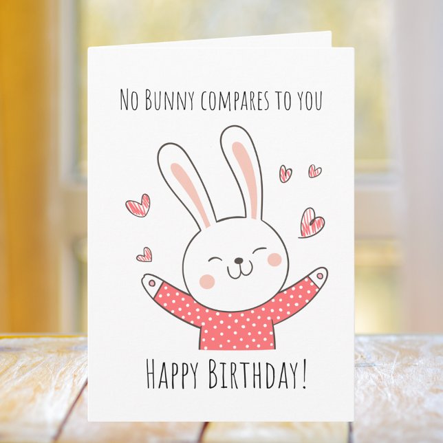Niedlicher Bunny Pub Geburtstag Karte (Von Creator hochgeladen)