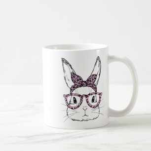 Niedlicher Bunny Rabbit Leopard Gles Happy Osterta Kaffeetasse