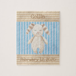 Niedlicher Bunny Rabbit Monogram Spaß Puzzle