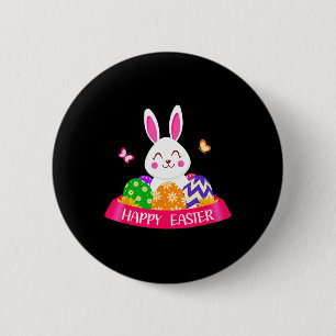 Niedlicher Bunny Spring Hunt Eggs Rabbit Happy Oas Button