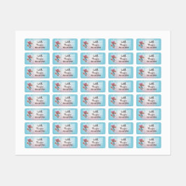 Niedlicher bunter französischer Geistesgeist Etiketten