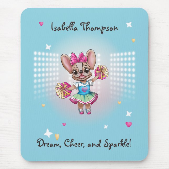 Niedlicher bunter französischer Geistesgeist Mousepad (Vorne)