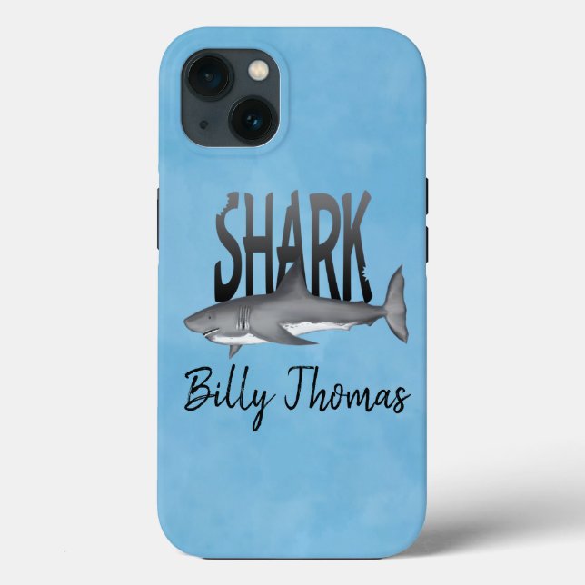 Niedlicher, bunter Hai Trendy Ocean Case-Mate iPhone Hülle (Rückseite)