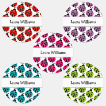 Niedlicher bunter Ladybug Personalisierter Name