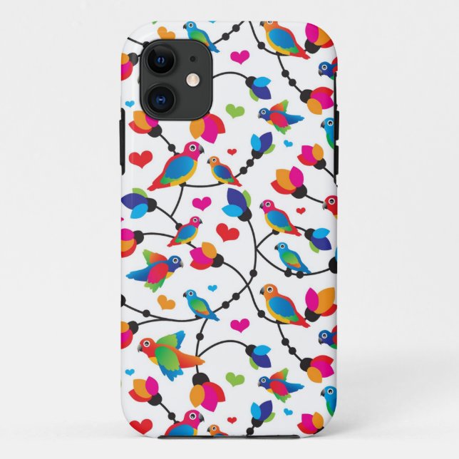 niedlicher bunter Papageienvogel Case-Mate iPhone Hülle (Rückseite)