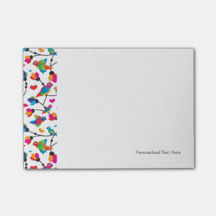 niedlicher bunter Papageienvogel Post-it Klebezettel