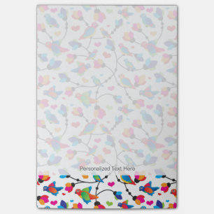 niedlicher bunter Papageienvogel Post-it Klebezettel