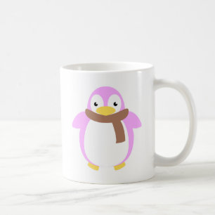 Niedlicher bunter Penguin im Schal Tasse