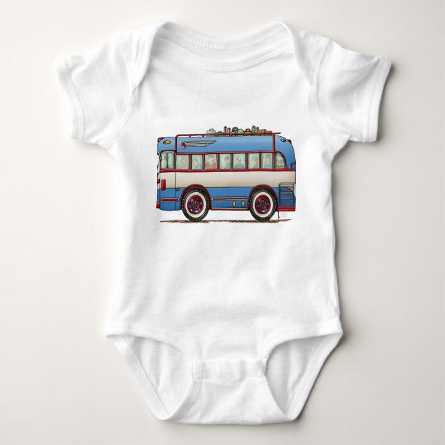 Niedlicher Bus-Ausflug-Bus Baby Strampler (Vorderseite)