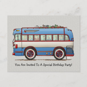 Niedlicher Busverkehr Einladung