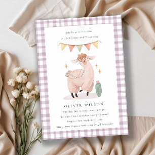 Niedlicher Cactus Boho Llama jeden Geburtstag einl Dankeskarte