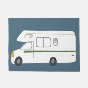 Niedlicher Camper Vintage Motorhome Kunst Fußmatte