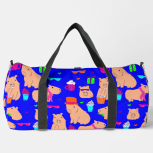 niedlicher Capybara-Blauer Duffle Bag