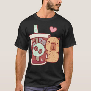 Niedlicher Capybara-Hugs-Icous-Kaffee T-Shirt
