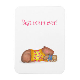Niedlicher Capybara-Magnet "Beste Mutter aller Zei Magnet