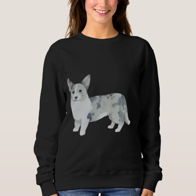 Niedlicher Cardigan Welsh Corgi Welpe für Hund Sweatshirt (Vorderseite)