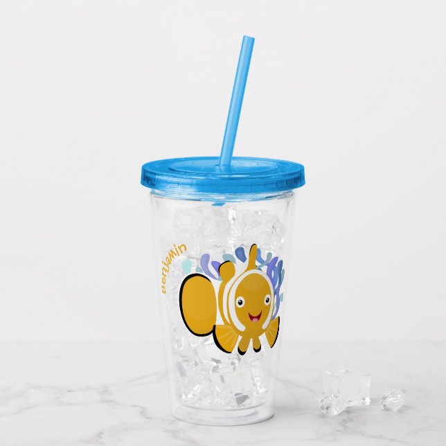 Niedlicher Cartoon Acryltrinkbecher (Rückseite Ice)