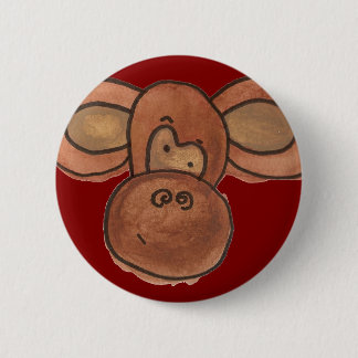 Niedlicher Cartoon-Affe-Knopf Button