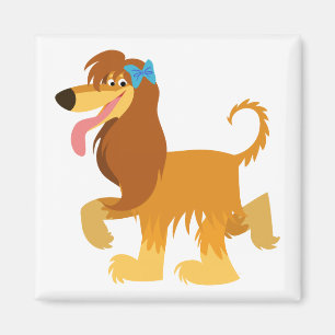 Niedlicher Cartoon, afghanisches Hound Magnet
