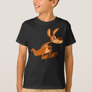 Niedlicher Cartoon Albern Kangaroo Kinder T - Shir T-Shirt