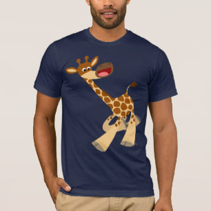 Niedlicher Cartoon Ambling Giraffe T - Shirt