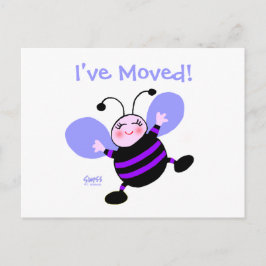 Niedlicher Cartoon: Änderung der Anschrift der Fra Ankündigungspostkarte