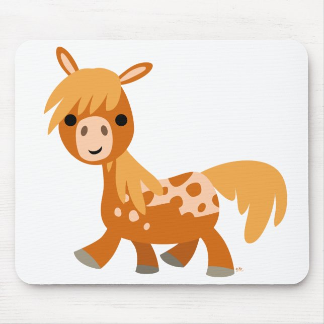 Niedlicher Cartoon Appaloosa Pony Mousepad (Vorne)