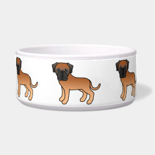 Niedlicher Cartoon Apricot Alte englische Mastiff Napf