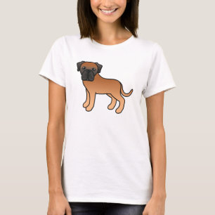 Niedlicher Cartoon Apricot Farbe Alte englische Ma T-Shirt
