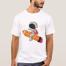 Niedlicher Cartoon Astronaut T - Shirt - Spaß