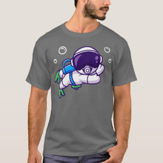 Niedlicher Cartoon Astronautenschnorchel T-Shirt