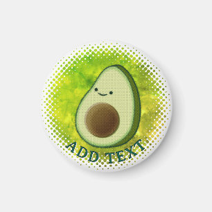 Niedlicher Cartoon Avocado Aquarellfarbe Magnet
