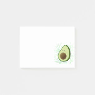 Niedlicher Cartoon Avocado im Hintergrund Post-it Klebezettel